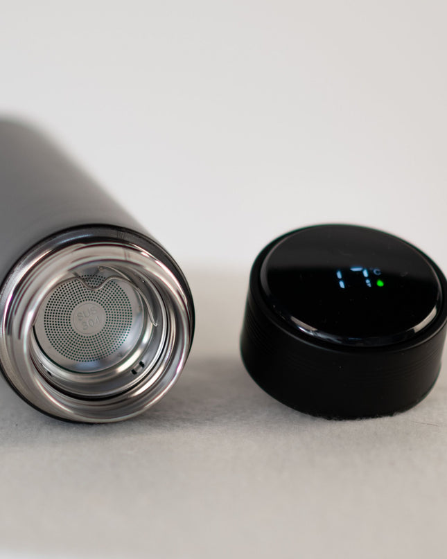 Bouteille isotherme Noir avec écran LED